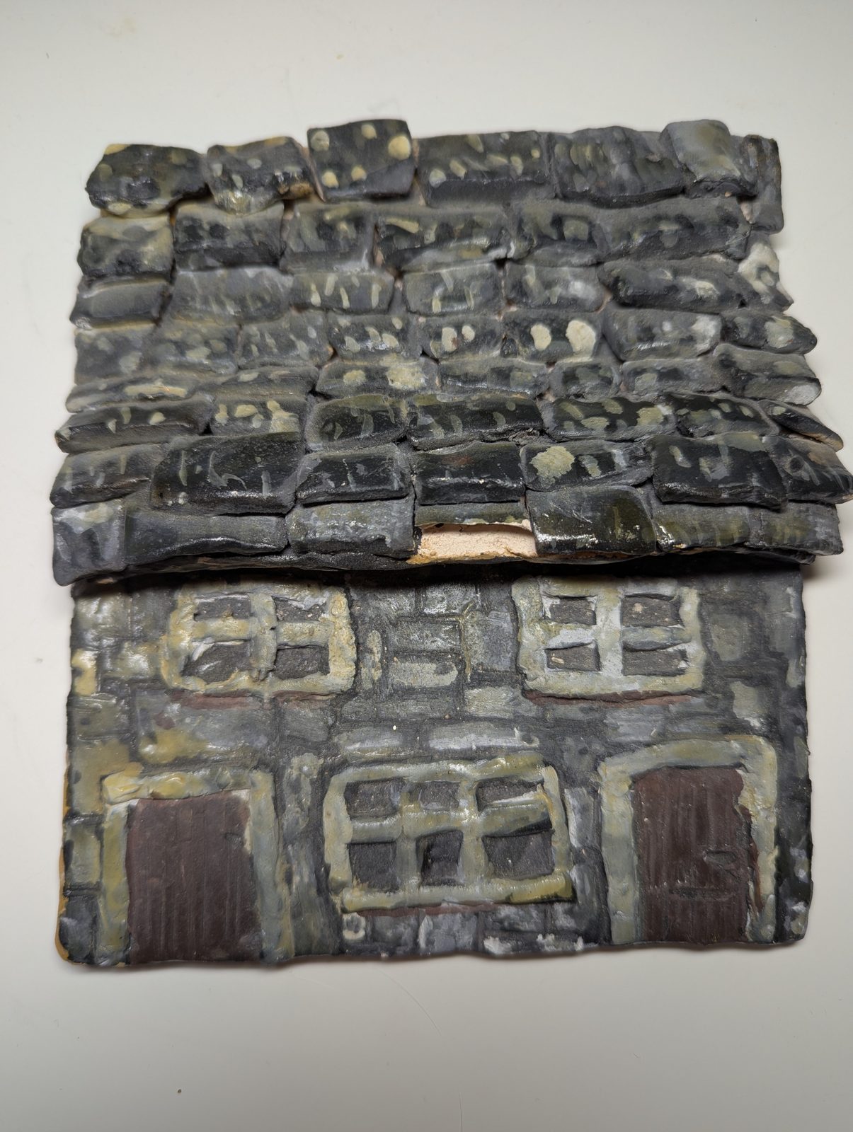 Clay façade study of a Swanage cottage