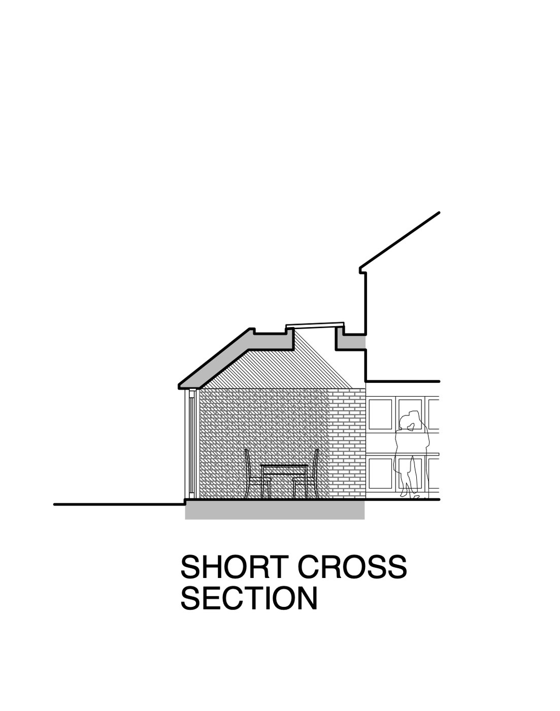 Short cross section through the Silchester dining extension